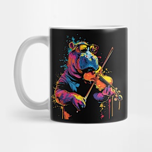 Hippo Playing Violin Mug